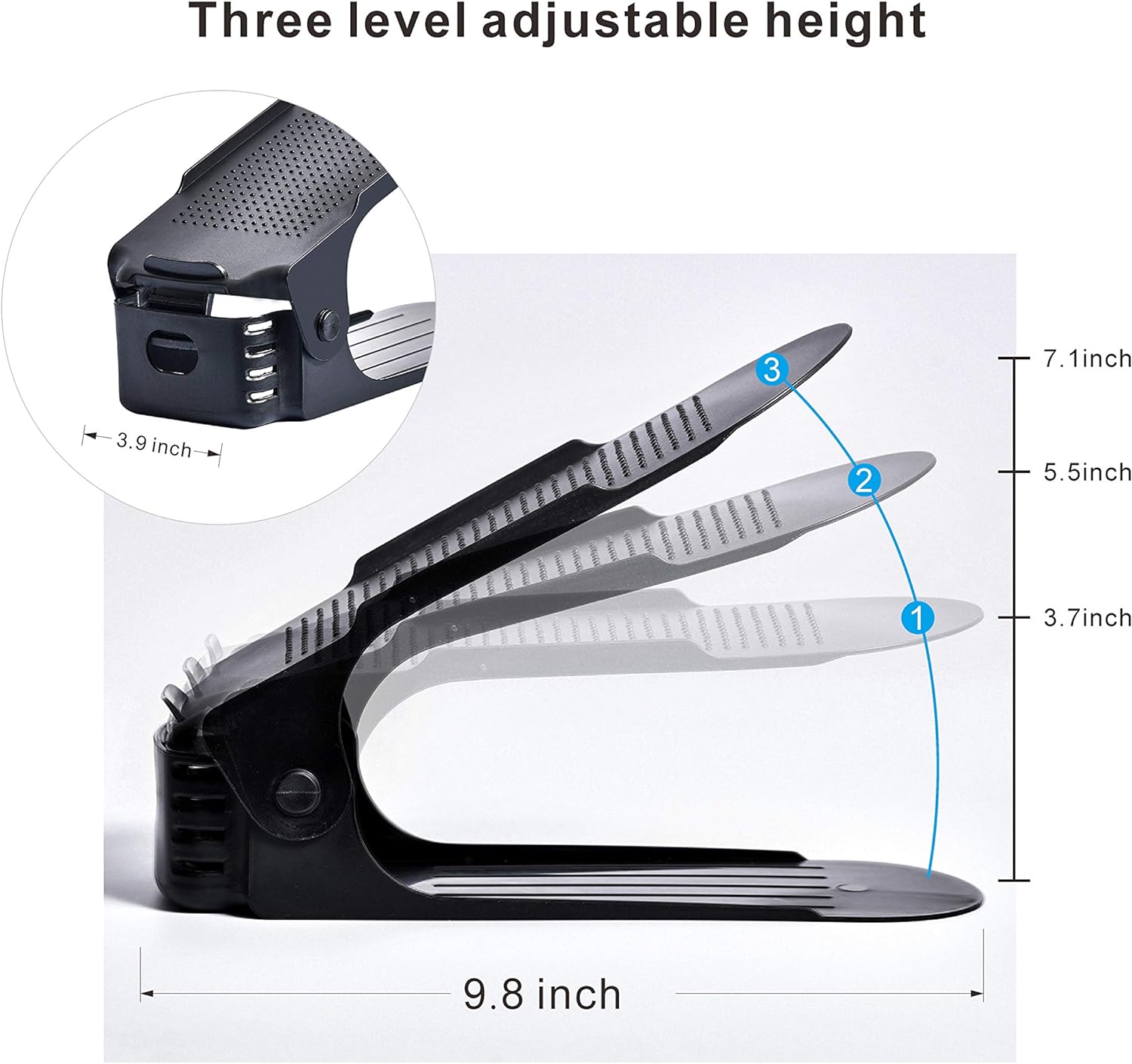 Shoe Organizer - The Adjustable Shoe Rack Space Saver